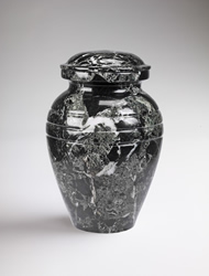 UrnConcern® Bendemeer Black Grain Urn - Solid Marble