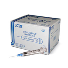 Exel 3cc Syringes  And Needles- 100/bx