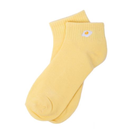 Mellow Yellow Anklet Sunnyside Up With EggbEmroidery Women's Socks With $195+ Order