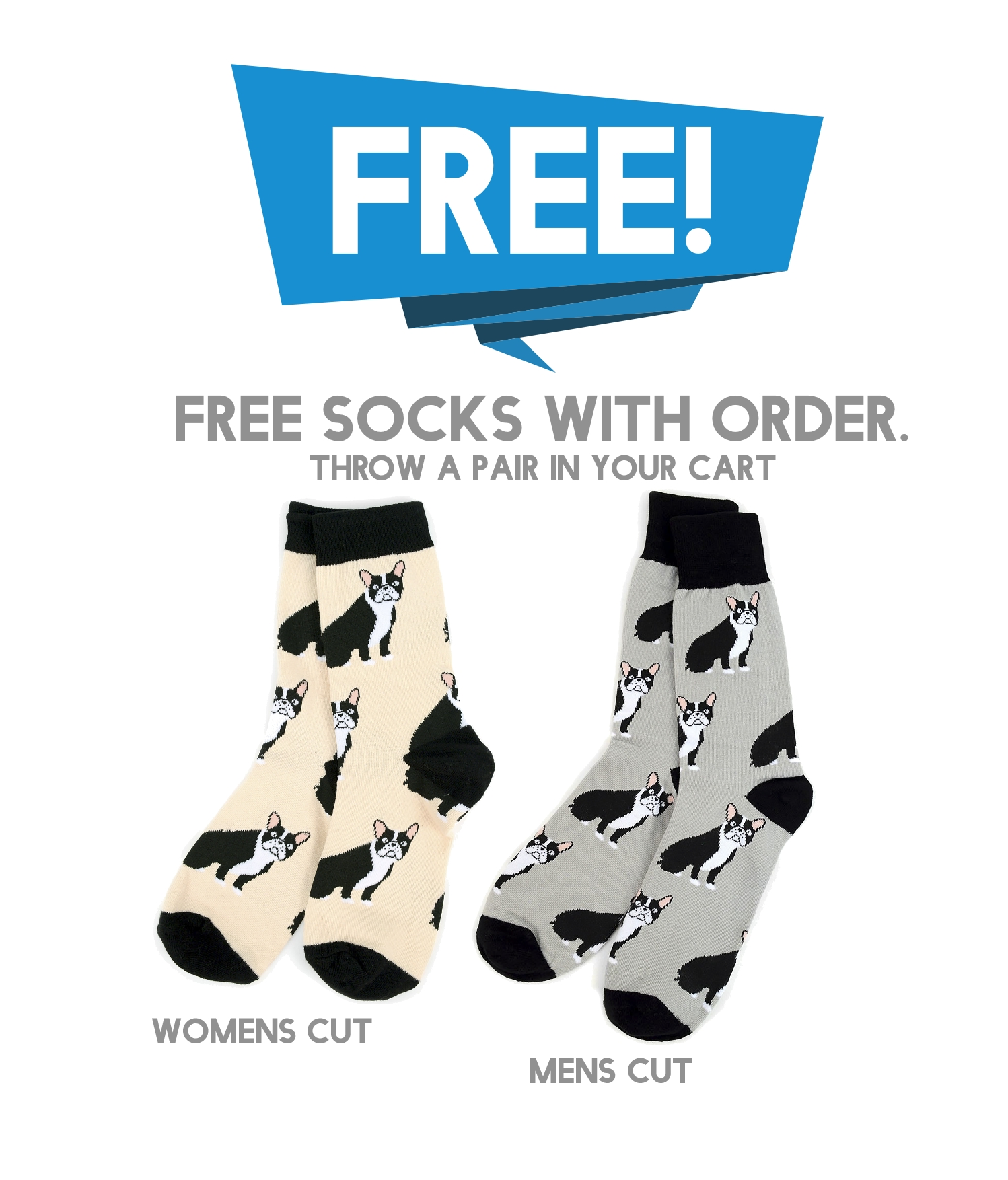 FREE SOCKS WITH ORDER! Choose your style! Just
